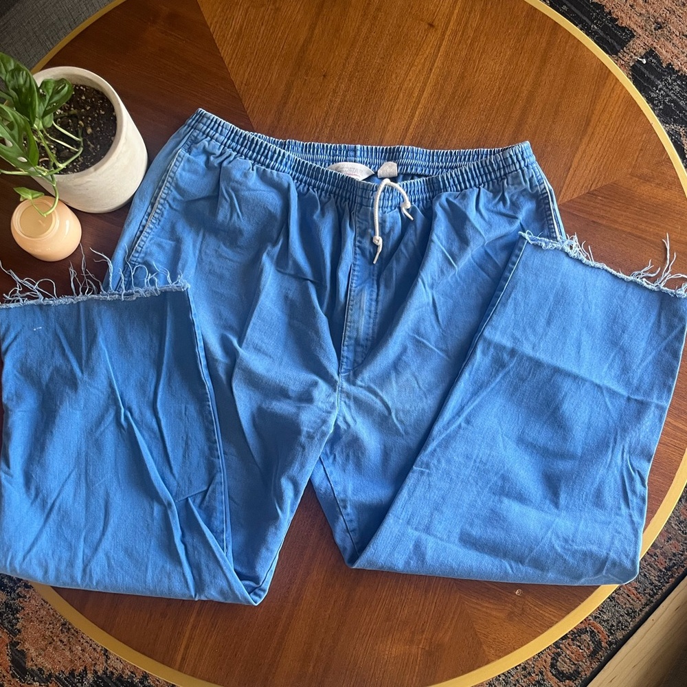Vintage Men’s Blue Elastic Waist Pants